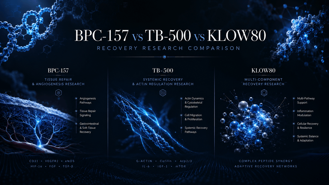 BPC-157 vs TB-500 vs KLOW80 Research Comparison - Avion Biolabs