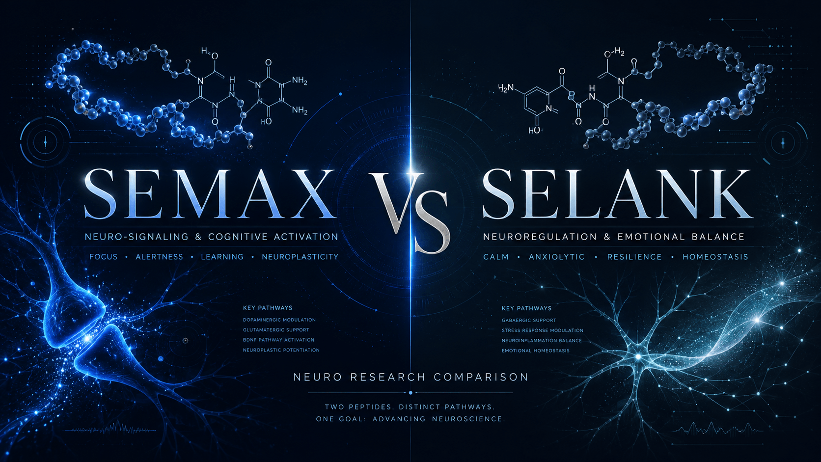 Semax vs Selank Research Comparison | Nootropic Peptides - Avion Biolabs