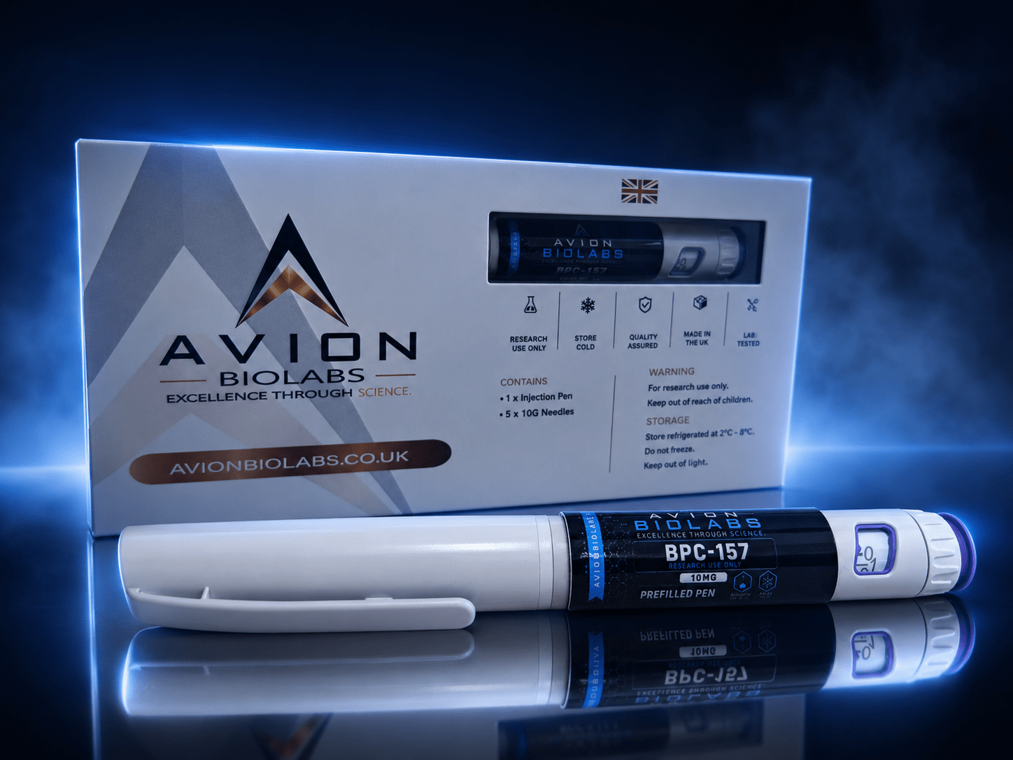 BPC-157 10mg Prefilled Pen | UK Research PeptideResearch Prefilled PenAvion BioLabs