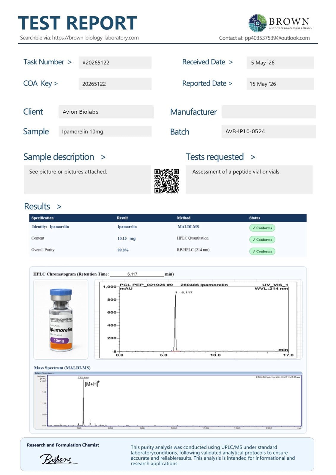 Ipamorelin 10mg | UK Stock | Research PeptideResearch PeptideAvion BioLabs